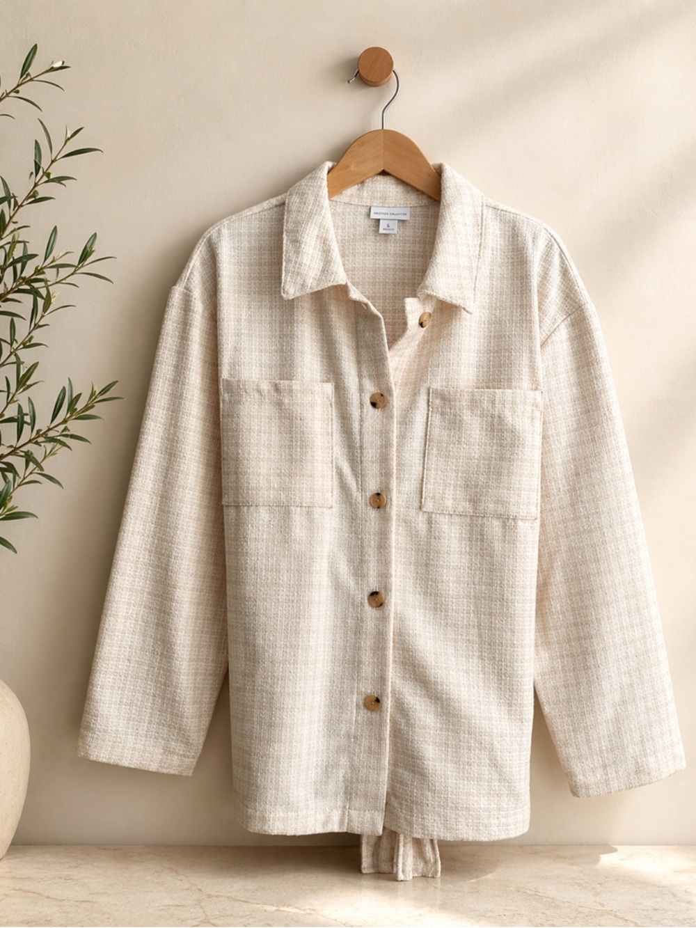 Liz Claiborne Beige Textured Blouse